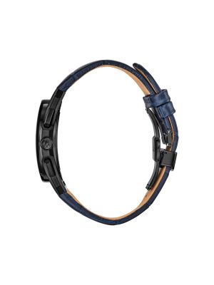 Bulova Curv Men's Blue Leather Strap Watch