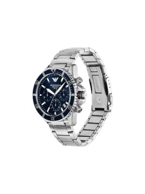 Emporio Armani World Explorer Solar-Powered Chronograph Stainless Steel Watch
