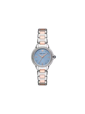 Emporio Armani Ladies' Blue Dial & Two Tone Bracelet Watch