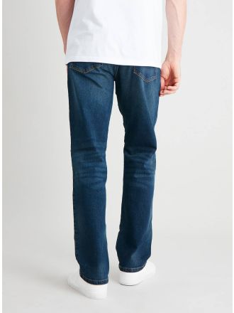 Burgundy Straight Leg Jeans With Stretch