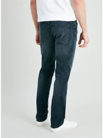 Sand Twill Straight Leg Jeans With Stretch