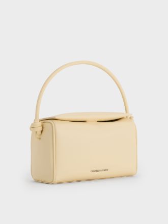 Sammie Knotted-Handle Boxy Bag - Butter Yellow