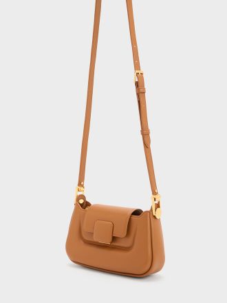 Koa Push-Lock Top Handle Bag - Chocolate