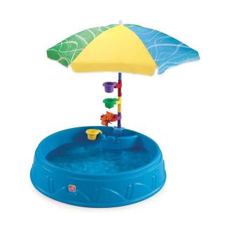 Step2 Play & Shade Pool for Toddlers | Plastic Kids Outdoor Pool, Multicolor