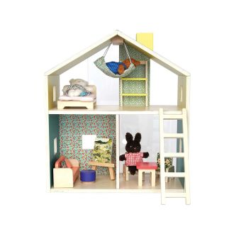 Manhattan Toy Little Nook 19-Piece Wooden Playhouse with Loft for Kids 3 + Year Old and Up