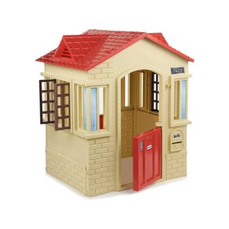 Little Tikes Cape Cottage Playhouse with Working Doors, Windows, and Shutters - Tan & Easy Store Jr. Kid Picnic Play Table - Amazon Exclusive