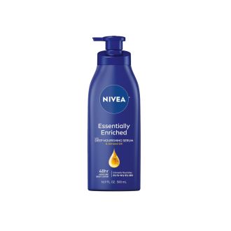NIVEA Essentially Enriched Body Lotion for Dry Skin, Pack of 2, 16.9 Fl Oz Pump Bottles