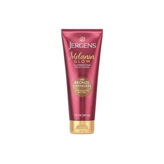 Jergens Hand and Body Lotion, Melanin Glow Illuminating Moisturizer, With Bronze Luminizers, 7 Oz