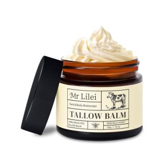Grass-Fed Beef Tallow Balm for Skin with Raw Honey - Face & Body Moisturizer