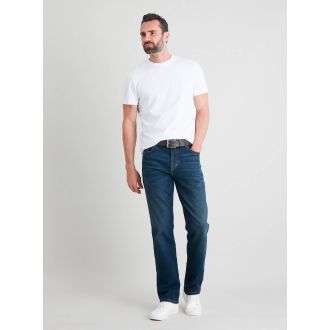 Burgundy Straight Leg Jeans With Stretch