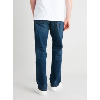 Burgundy Straight Leg Jeans With Stretch