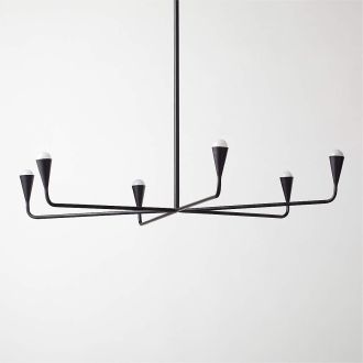 Meldon Matte Black Chandelier