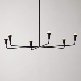 Meldon Matte Black Chandelier