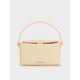 Sammie Knotted-Handle Boxy Bag - Butter Yellow