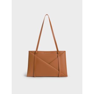 Midori Geometric Tote Bag - Tan