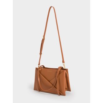 Midori Geometric Tote Bag - Tan