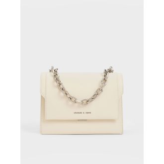 Brennan Chain Handle Crossbody Bag - Cream