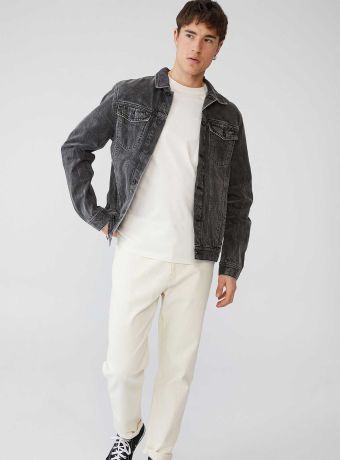 Khaki Straight Leg Ultimate Comfort Jeans