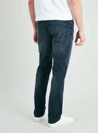 Sand Twill Straight Leg Jeans With Stretch