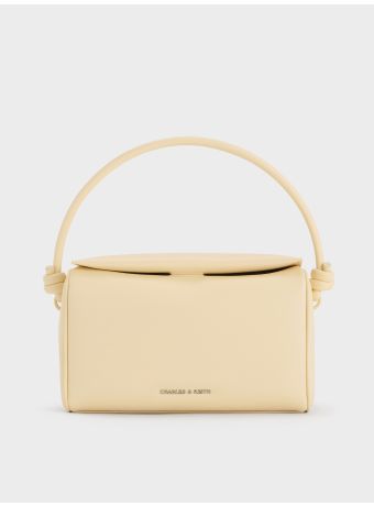 Sammie Knotted-Handle Boxy Bag - Butter Yellow