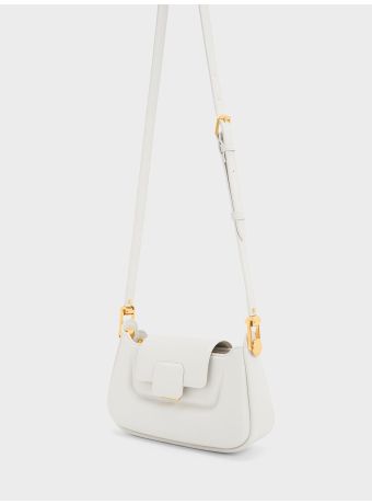 Koa Push-Lock Top Handle Bag - White