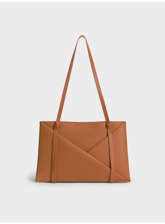 Midori Geometric Tote Bag - Tan