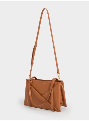Midori Geometric Tote Bag - Tan