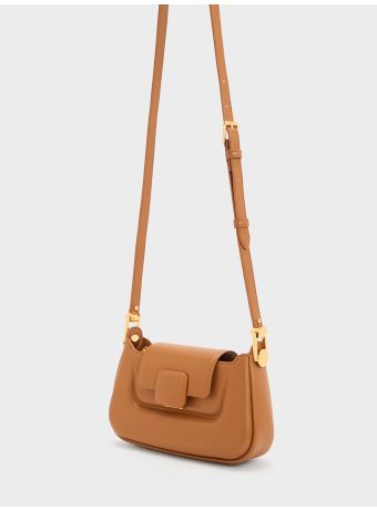 Koa Push-Lock Top Handle Bag - Chocolate