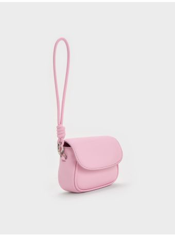 Sammie Knotted-Strap Wristlet - Bubble Gum Pink