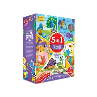 Imagimake 5-in-1 Awesome Craft Kit - Creative Toy & DIY Set for Kids - 5 Years & Above, Multicolour