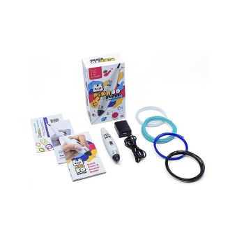 Pika3D Super 3D Printing pen - Includes 3D Pen, 4 Colors of PLA Filament Refill with Stencil Guide and User Manual