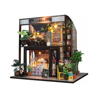 Flever Dollhouse Miniature DIY House Kit Creative Room with Furniture for Romantic Valentine's Gift