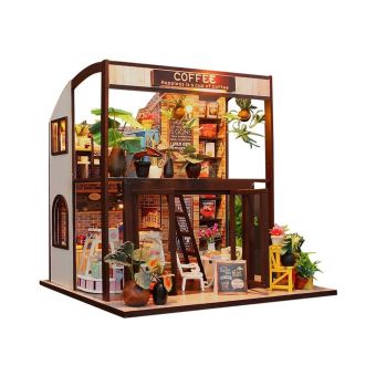 Flever Dollhouse Miniature DIY House Kit Creative Room with Furniture for Romantic Valentine's Gift