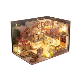 Segolike Dollhouse Furniture Mini Wooden Chinese Style Villa House Puzzle for Girls
