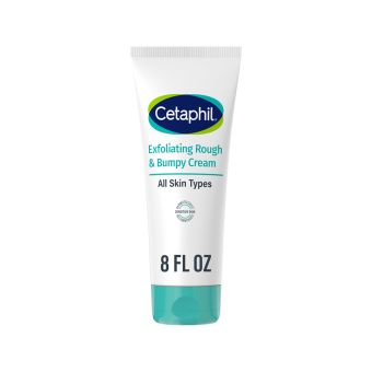 Cetaphil Exfoliating Rough & Bumpy Cream, Lightweight Cream for All Skin Types, 8 oz Tube, 20% Urea