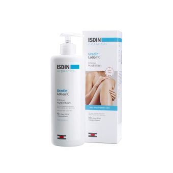ISDIN Body Lotion Uradin 10, 24-Hour Intense Hydration, Non-Greasy, Fast-Absorbing Moisturizer for Dry or Very Dry Skin