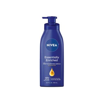 NIVEA Essentially Enriched Body Lotion for Dry Skin, Pack of 2, 16.9 Fl Oz Pump Bottles