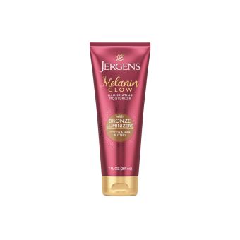 Jergens Hand and Body Lotion, Melanin Glow Illuminating Moisturizer, With Bronze Luminizers, 7 Oz