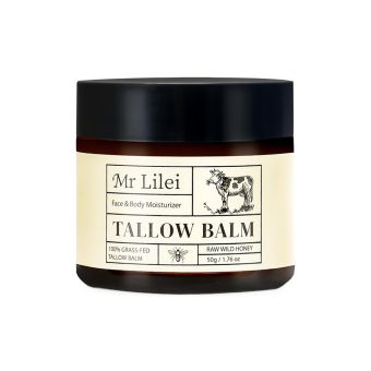 Grass-Fed Beef Tallow Balm for Skin with Raw Honey - Face & Body Moisturizer