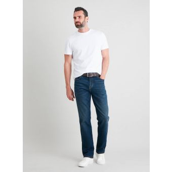 Burgundy Straight Leg Jeans With Stretch