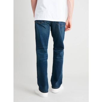 Burgundy Straight Leg Jeans With Stretch