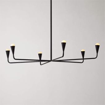 Meldon Matte Black Chandelier