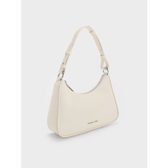 Lane Chain-Link Shoulder Bag - Cream