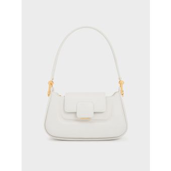 Koa Push-Lock Top Handle Bag - White