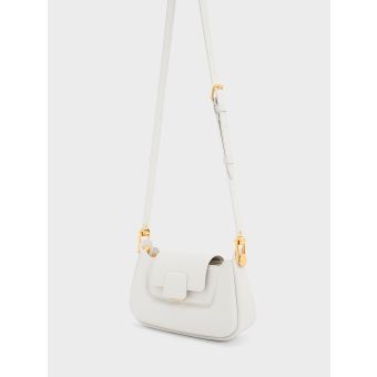 Koa Push-Lock Top Handle Bag - White