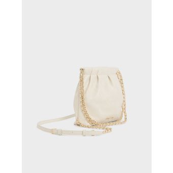 Duo Chain-Handle Two-Way Backpack - Cream