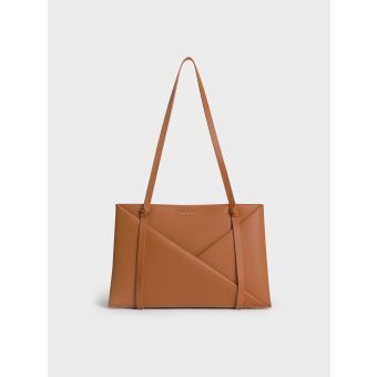 Midori Geometric Tote Bag - Tan