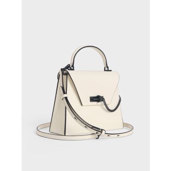 Samantha Envelope Top Handle Bag - Cream