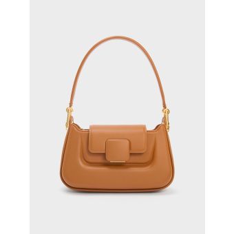 Koa Push-Lock Top Handle Bag - Chocolate