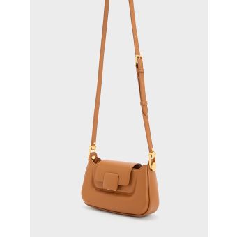 Koa Push-Lock Top Handle Bag - Chocolate